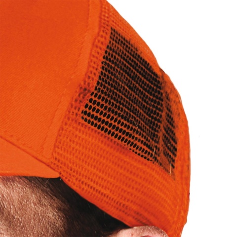 CZAPKA OCHRONNA MESH Z DASZKIEM, TYŁ Z SIATKI POMARAŃCZOWA