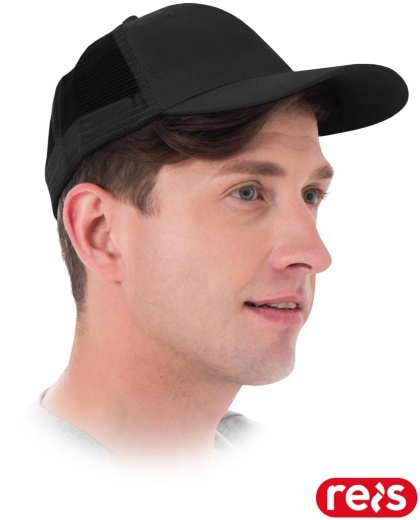 CZAPKA OCHRONNA MESH Z DASZKIEM, TYŁ Z SIATKI CZARNA