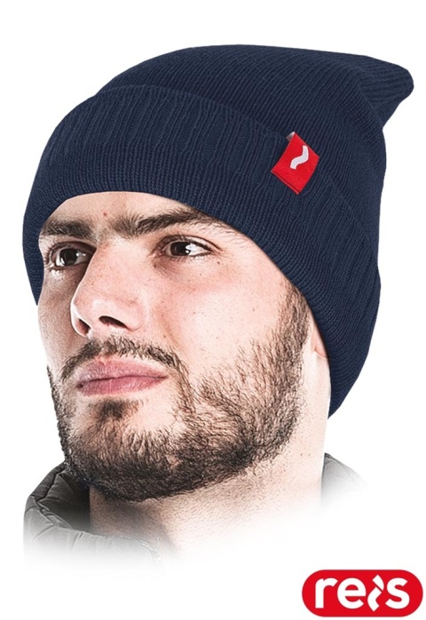 CZAPKA OCHRONNA OCIEPLANA CITY GRANATOWA