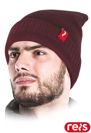 CZAPKA OCHRONNA OCIEPLANA CITY CIEMNOCZERWONA