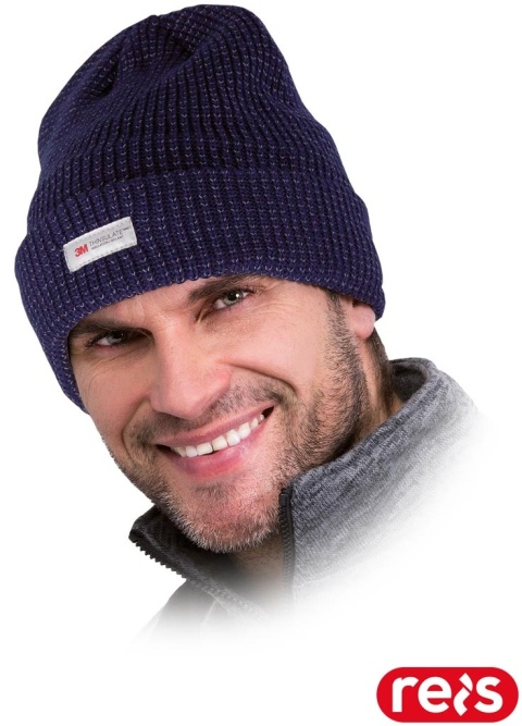 CZAPKA OCHRONNA OCIEPLANA FAU ODBLASKOWA NIĆ, WKŁADKA THINSULATE