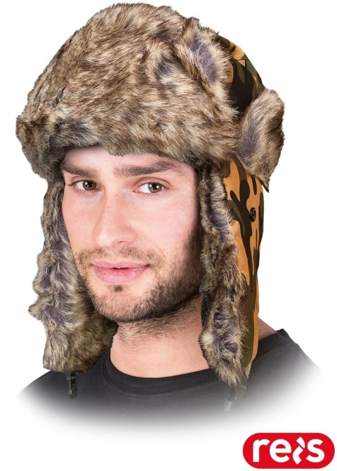 CZAPKA OCHRONNA OCIEPLANA FOREST USZANKA FUTERKO MORO