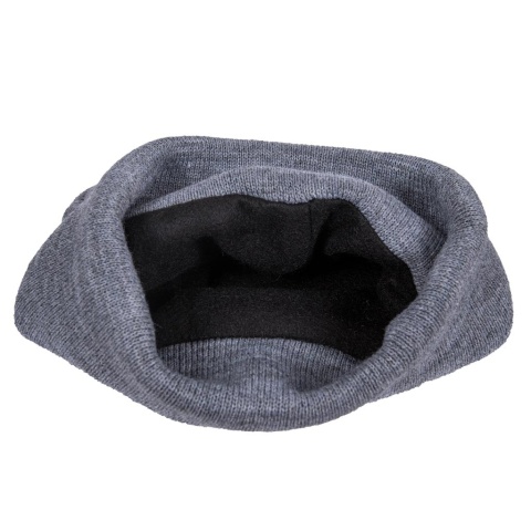 CZAPKA OCHRONNA OCIEPLANA POLAREM Z WYMIENNĄ LATARKĄ LAMPKĄ LED KREMOWA