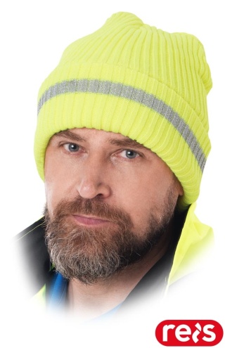 CZAPKA OCHRONNA OCIEPLANA ZIMOWA REFLECT-S ŻÓŁTA