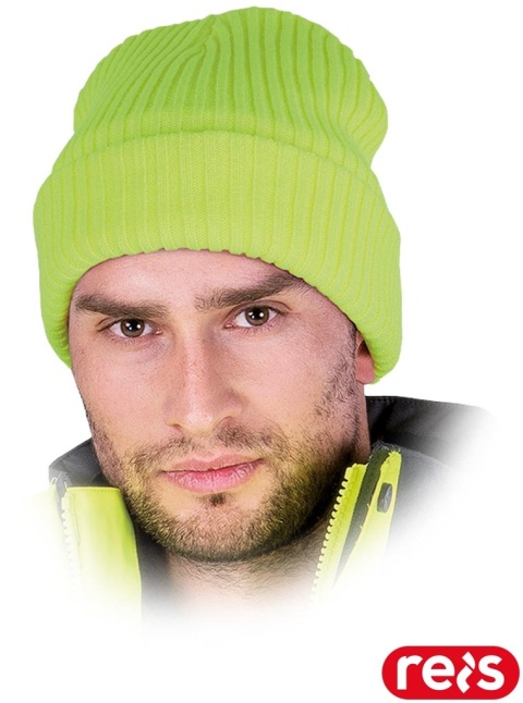 CZAPKA OCHRONNA OCIEPLANA ZIMOWA REFLECT ŻÓŁTA