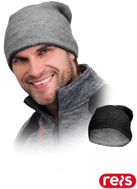 CZAPKA OCHRONNA OCIEPLANA TURN CZRNO-SZARA