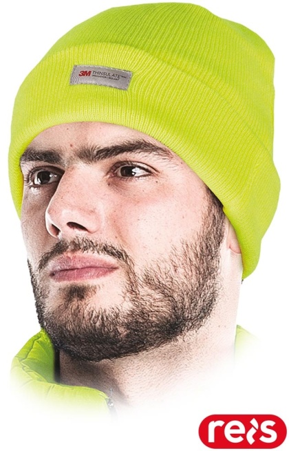 CZAPKA OCHRONNA OCIEPLANA VIS ŻÓŁTA