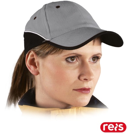 CZAPKA OCHRONNA TOP Z DASZKIEM SZARO-CZARNA