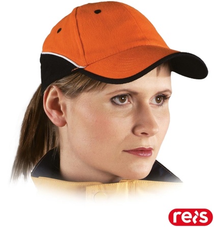 CZAPKA OCHRONNA TOP Z DASZKIEM POMARAŃCZOWO-CZARNA