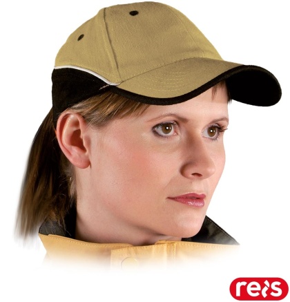 CZAPKA OCHRONNA TOP Z DASZKIEM MIODOWO-CZARNA