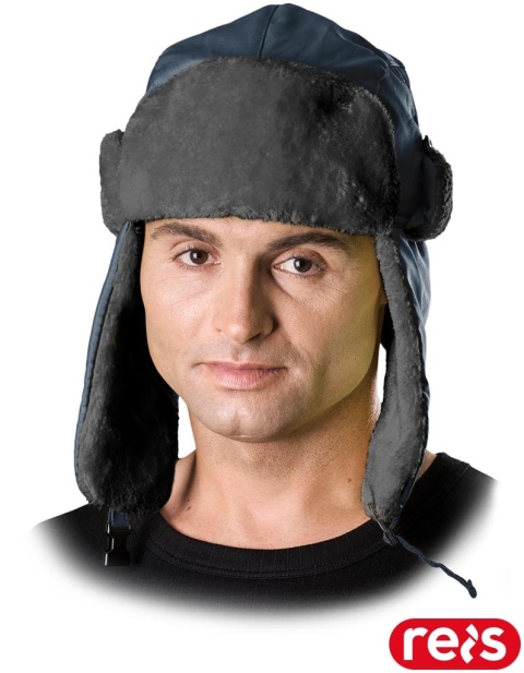 CZAPKA OCIEPLANA OCHRONNA EXTREME USZANKA FUTERKO USZY SZARA