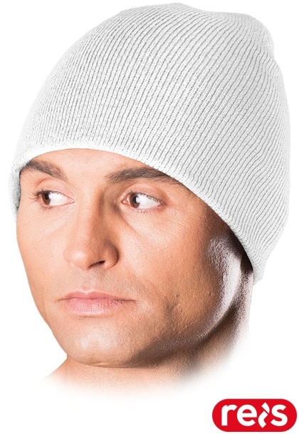 CZAPKA OCIEPLANA OCHRONNA MODERN BIAŁA