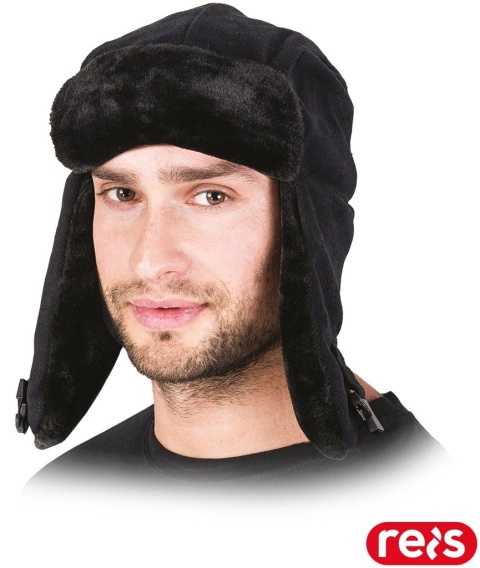 CZAPKA OCIEPLANA OCHRONNA PAPA USZANKA ZIMOWA POLAR USZY