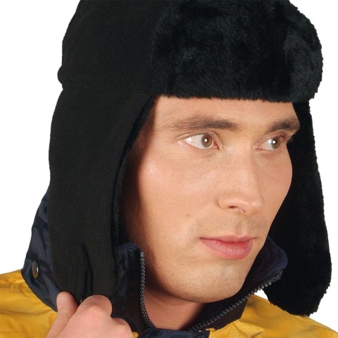 CZAPKA OCIEPLANA OCHRONNA PAPA USZANKA ZIMOWA POLAR USZY