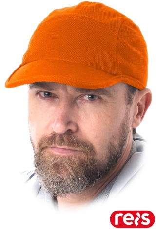 CZAPKA Z DASZKIEM PRZEWIEWNA OCHRONNA FREE POMARAŃCZOWA