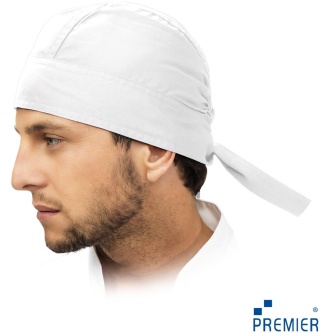 CZAPKA KUCHARSKA BANDANA BANDANKA SZEFA BIAŁA