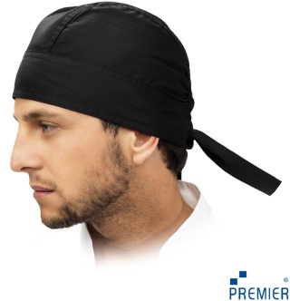 CZAPKA KUCHARSKA BANDANA BANDANKA SZEFA CZARNA