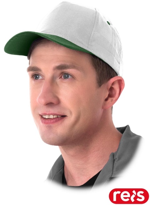 CZAPKA OCHRONNA Z DASZKIEM BIAŁO-ZIELONA