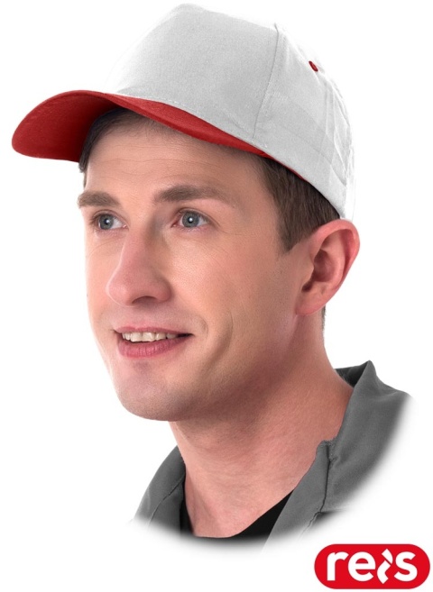 CZAPKA OCHRONNA Z DASZKIEM BIAŁO-CZERWONA