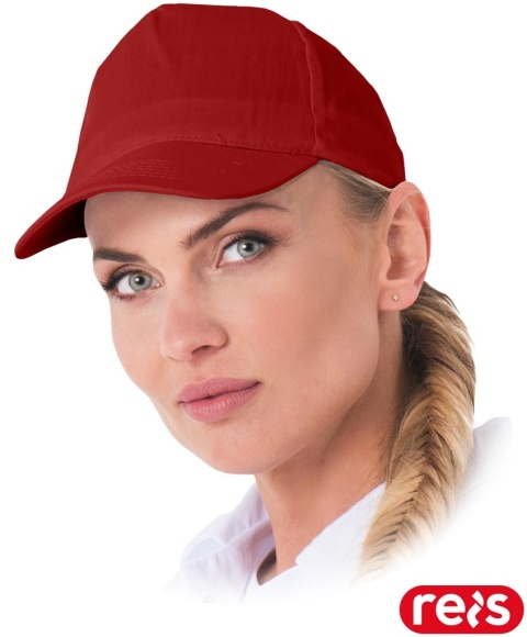 CZAPKA OCHRONNA Z DASZKIEM CZERWONA