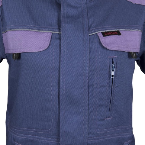 SPODNIE OCHRONNE DO PASA CORTON 100% BAWEŁNA ODBLASKOWE ELEMENTY GRANATOWO-NIEBIESKA