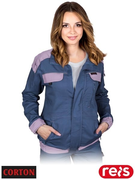 SPODNIE OCHRONNE DO PASA CORTON 100% BAWEŁNA ODBLASKOWE ELEMENTY GRANATOWO-FIOLETOWA