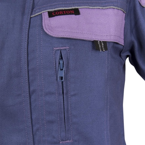 SPODNIE OCHRONNE DO PASA CORTON 100% BAWEŁNA ODBLASKOWE ELEMENTY GRANATOWO-FIOLETOWA