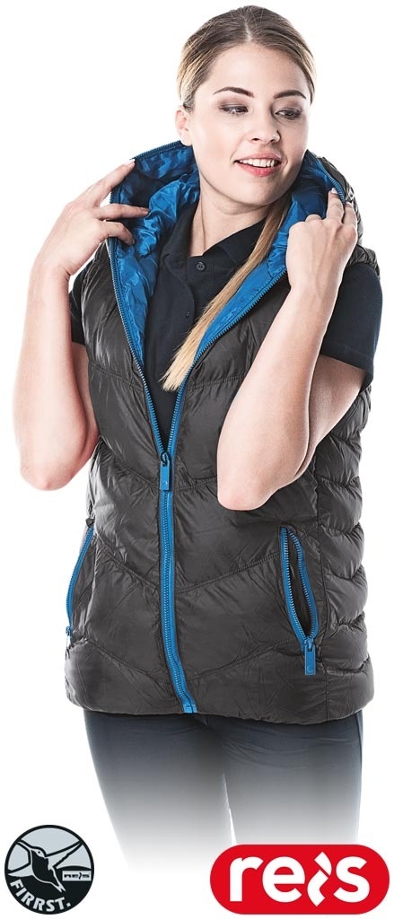 BEZRĘKAWNIK OCHRONNY OCIEPLANY BUTTERFLY DAMSKI CZARNY