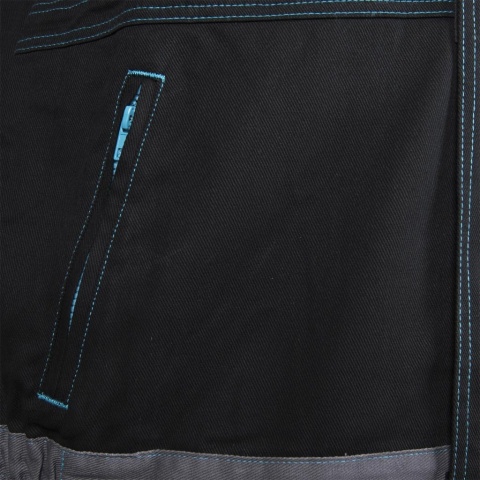 BLUZA OCHRONNA CORTON 100% BAWEŁNA ODBLASKOWE ELEMENTY CZARNO-SZARA