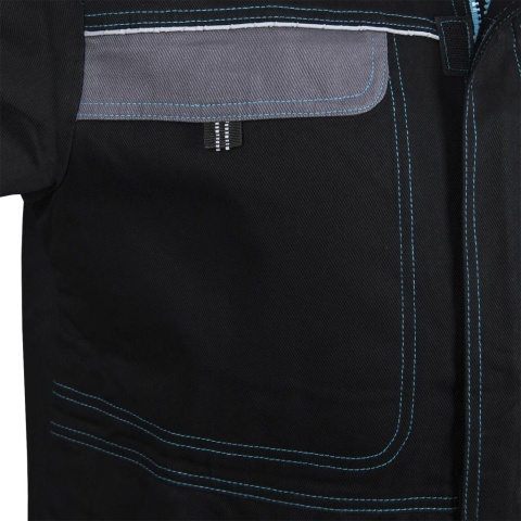 BLUZA OCHRONNA CORTON 100% BAWEŁNA ODBLASKOWE ELEMENTY CZARNO-SZARA