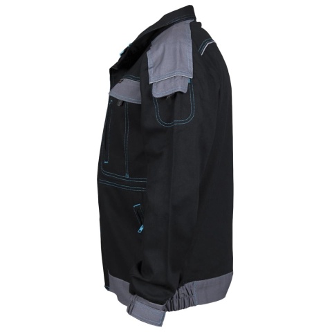 BLUZA OCHRONNA CORTON 100% BAWEŁNA ODBLASKOWE ELEMENTY CZARNO-SZARA