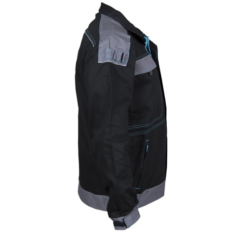 BLUZA OCHRONNA CORTON 100% BAWEŁNA ODBLASKOWE ELEMENTY CZARNO-SZARA