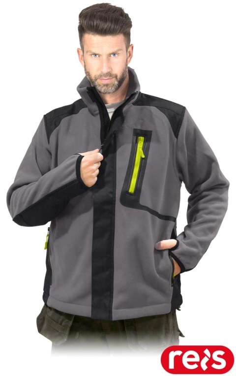 BLUZA OCHRONNA Z POLARU COLORADO POLAR SZARO-CZARNO-ŻÓŁTA