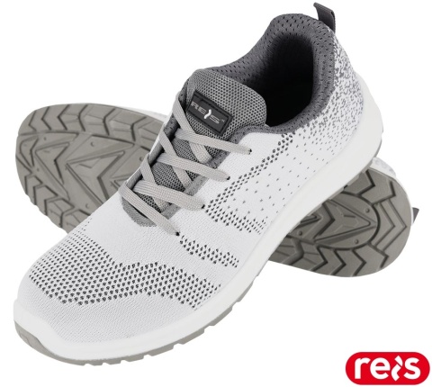 BUTY BEZPIECZNE DROP, S1 SR FO, PÓŁBUTY ROBOCZE BIAŁO-SZARE