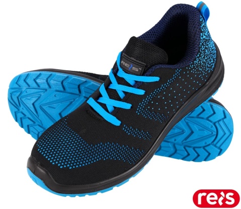 BUTY BEZPIECZNE DROP, S1 SR FO, PÓŁBUTY ROBOCZE CZARNO-NIEBIESKIE