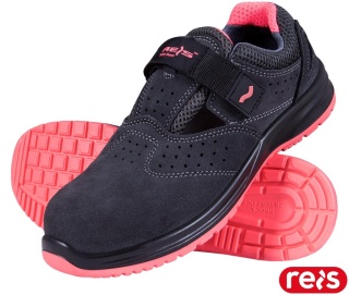 BUTY BEZPIECZNE SANDAŁY ROBOCZE NA RZEP, ZAMSZ, SIATKA, S1 SRC, STORK-S