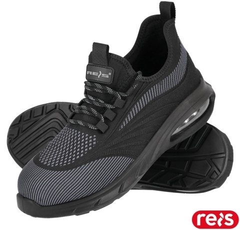 BUTY BEZPIECZNE PÓŁBUTY, WAVE S1 PL SR FO, CZARNO-SZARE