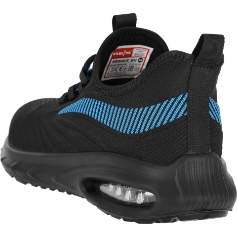 BUTY BEZPIECZNE PÓŁBUTY, WAVE S1 PL SR FO, CZARNO-SZARE