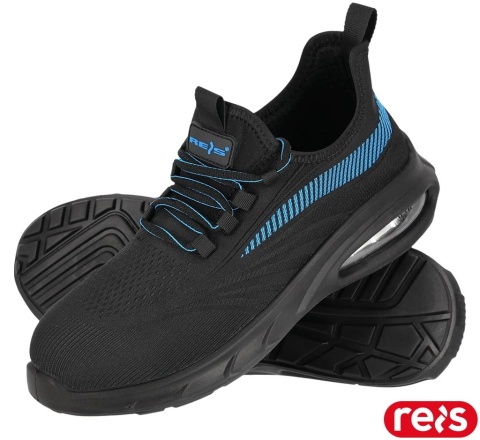 BUTY BEZPIECZNE PÓŁBUTY, WAVE S1 PL SR FO, CZARNO-NIEBIESKIE