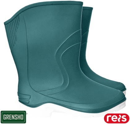 BUTY Z PCV RAINBOW KALOSZE DAMSKIE KRÓTKIE CIEMNOTURKUSOWE