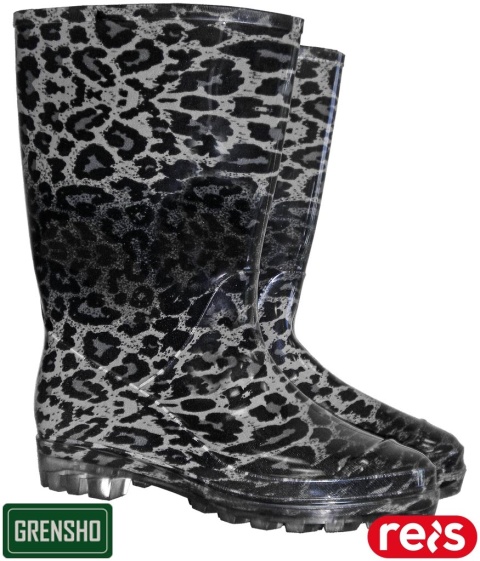 BUTY Z PCV WILD KALOSZE DAMSKIE W PANTERKĘ