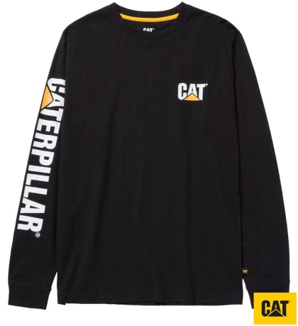 KOSZULKA Z DŁUGIM RĘKAWEM CATERPILLAR CZARNA