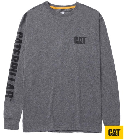 KOSZULKA Z DŁUGIM RĘKAWEM CATERPILLAR SZARA