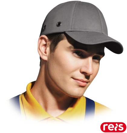 PRZEMYSŁOWY HEŁM LEKKI ANTYSKALPOWY BUMPCAP SZARY