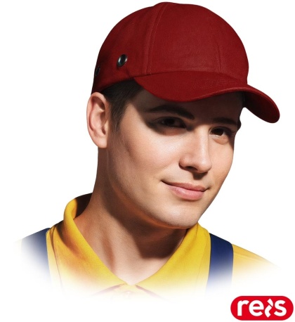 PRZEMYSŁOWY HEŁM LEKKI ANTYSKALPOWY BUMPCAP CZERWONY