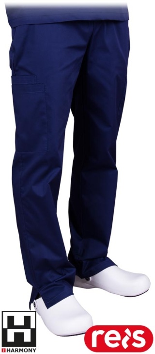 SPODNIE OCHRONNE DO PASA COMODO DO BRANŻY KOSMETYCZNEJ, MEDYCZNEJ, CHEMICZNEJ GRANATOWE