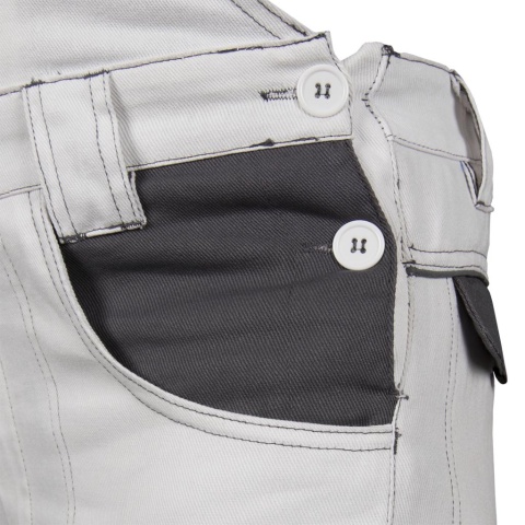 SPODNIE OCHRONNE OGRODNICZKI CORTON 100% BAWEŁNA ELEMENTY ODBLASKOWE GRANATOWO-NIEBIESKIE