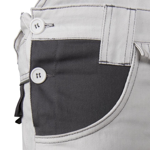 SPODNIE OCHRONNE OGRODNICZKI CORTON 100% BAWEŁNA ELEMENTY ODBLASKOWE GRANATOWO-NIEBIESKIE