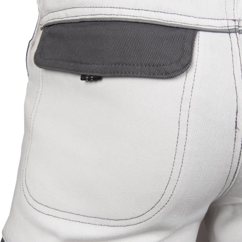 SPODNIE OCHRONNE OGRODNICZKI CORTON 100% BAWEŁNA ELEMENTY ODBLASKOWE GRANATOWO-NIEBIESKIE