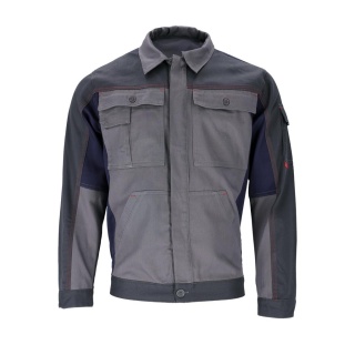 BLUZA OCHRONNA ROBOCZA BAWEŁNIANA ROBOCZA BOMER, KIESZENIE, NA GUZIKI, SZARO-GRANATOWA